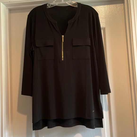 ECU Ellen Tracy Black Tunic - Picture 1 of 5